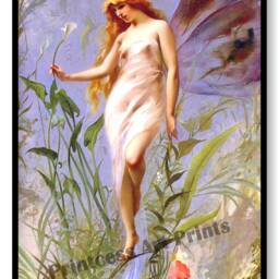 Luis Ricardo Fairy Or Goddess Vintage Illustrations Set Of 3 Art Prints - thumbnail 2