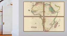Map Of Africa - Huge Antique Reproduction Gicl??e Gigantic Atlas Reprint African - thumbnail 1