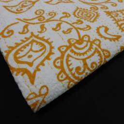 Handmade Indian Cotton Kantha Quilt - Lightweight Bedspread Throw - thumbnail 4