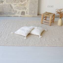 Large Beige Rug 140x200cm, Rug For Bedroom, Carpet, Living Room, Area Rug, Nursery Kids Ecru Neutral Color - thumbnail 3