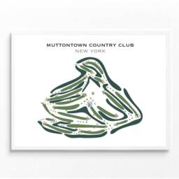 Muttontown Country Club, Ny Golf Course Map Wall Art, Golfer Lover Gift For Him, Housewarming Gift, Sport Man Cave Home Decor