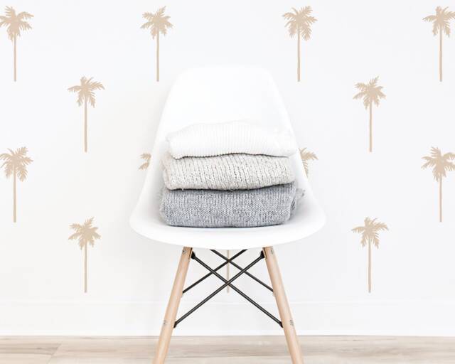 Palm Tree Wall Decals - Modern Stickers, Boho Nursery Decor, Kids Room Art, Minimalist Home Decor - image 1