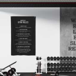Personalized Gym Banner Flag - Custom Rules Flag, Sign, Decor, Wall Art, Motivational Banner, Inspirational Signs - thumbnail 2