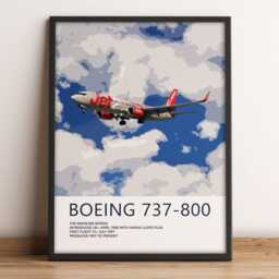 Jet2 Boeing 737 Print, Aviation Art, Airliner Art Prints, Pilot Gift, Poster, Airline Decor - thumbnail 1