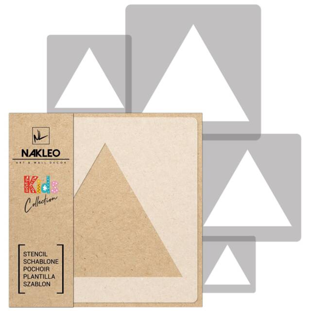 Triangle Wall Stencil Set Reusable Plastic Template For Kids Decor - image 1