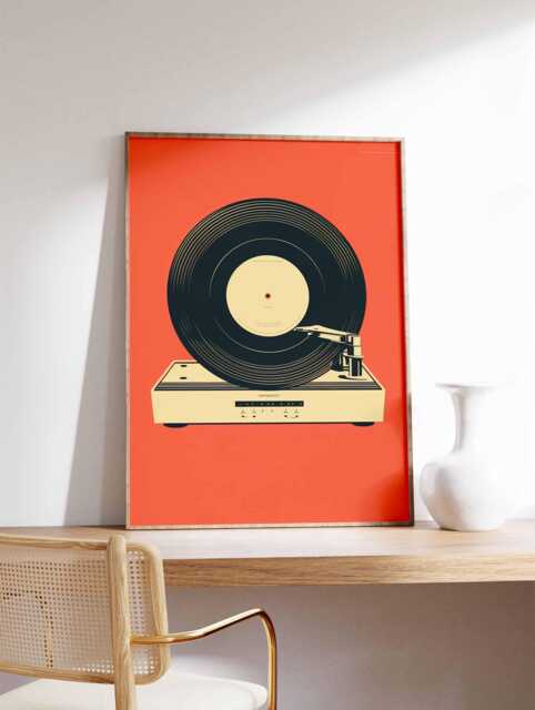 Retro Vinyl Music Print, Poster, Decor, Gift, Gift For Musician, Lover Room Print - image 1
