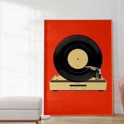 Retro Vinyl Music Print, Poster, Decor, Gift, Gift For Musician, Lover Room Print - thumbnail 2