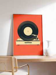 Retro Vinyl Music Print, Poster, Decor, Gift, Gift For Musician, Lover Room Print - thumbnail 1
