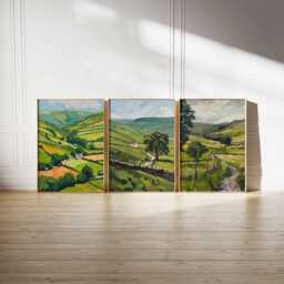 Set Of 3 Yorkshire Dales Posters, Travel Prints, Wall Art, Countryside Decor, Nature Posters - thumbnail 2