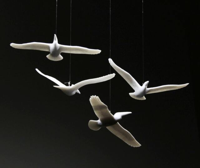 Pelican Mobile Kinetic By John Perry - 4 Birds 6In Wingspan. Assembly Required - image 1
