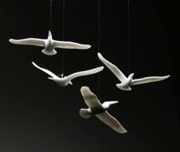 Pelican Mobile Kinetic By John Perry - 4 Birds 6In Wingspan. Assembly Required - thumbnail 1