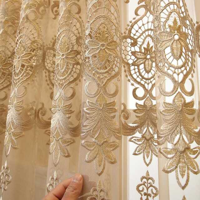 Custom Noren Voile Embroidered Vintage Sheer Curtains For Living Room & Bedroom - image 1