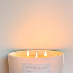 Honey & Tobacco Soy Candle Large 3-Wick Scented Candle - thumbnail 3