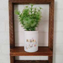 Handmade Rustic Shelf - Wood Display Wooden Candle Holder Shelving Wall Reclaimed - thumbnail 2
