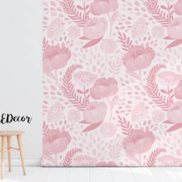 Shabby Poppy Wall Mural, Classic Poppy, Floral Decor, Self Adhesive, Peel & Stick, Nursery Wallpaper, Repositionable, Decor #137 - thumbnail 2