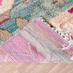Authentic Boujad Rug, Pink Moroccan Rug 6x8 Ft - thumbnail 4