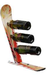 Recycled Snow Ski Wine Rack Handmade Decor