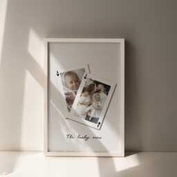 Personalised Photo Playing Card Art Print - Anniversary Gift - thumbnail 3
