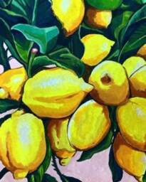 Lemon Watercolor Painting Print For Modern Kitchen Wall Art - thumbnail 2