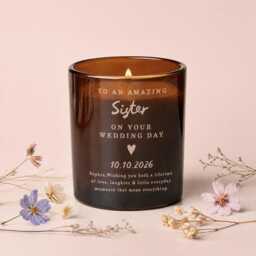 Sister Wedding Gift Scented Candle - Personalised Gifts For Bride - thumbnail 1