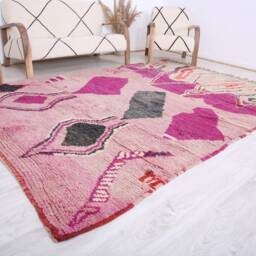 Moroccan Rug, Berber 6x9 Ft, Colorful Area Rug - thumbnail 3