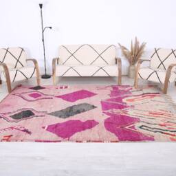Moroccan Rug, Berber 6x9 Ft, Colorful Area Rug - thumbnail 2