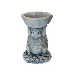 Small Stonecast Hedgehog Bird Feeder Garden Ornaments - thumbnail 4