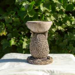 Small Stonecast Hedgehog Bird Feeder Garden Ornaments - thumbnail 2