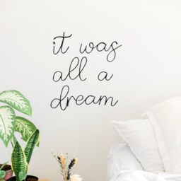 It Was All A Dream Sign Quote Wire Words Bedroom Wall Art Decor Over The Bed, Nursery Metal - thumbnail 2