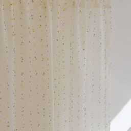Pompom Linen Sheer Curtain, 4 Colors, Kids Room Nursery Custom Curtain Panel, For Bedroom & Livingroom, 1Pc - thumbnail 3