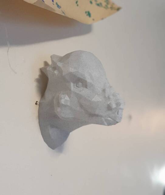 Diddy Dino Pachycephalosaurus Geometric Dinosaur Head - 3D Printed Dinosaur Wall Decor - image 1