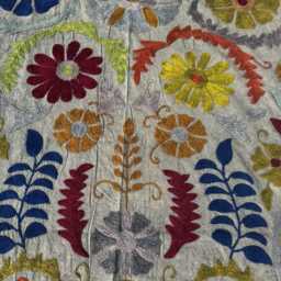 Handcrafted Suzani Quilt - 100% Cotton, Ethnic Embroidery, Colorful Bohemian Throw For Bed Or Sofa - thumbnail 3