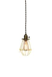Vintage Industrial Cage Light - Economy Minimalist Bare Bulb Pendant - thumbnail 1