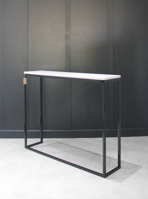 Console Table Radiator Cover Mild Steel Framed Hallway - image 1