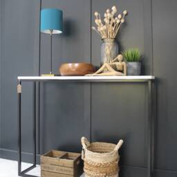 Console Table Radiator Cover Mild Steel Framed Hallway - thumbnail 2