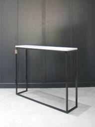 Console Table Radiator Cover Mild Steel Framed Hallway - thumbnail 1
