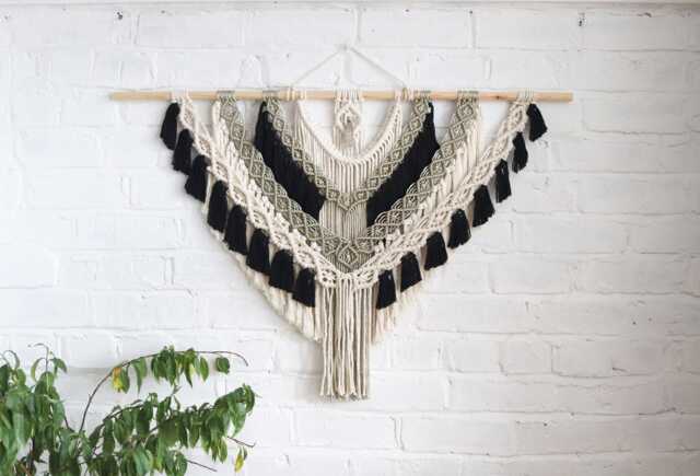 "Macrame Large Wall Hanging, " - image 1