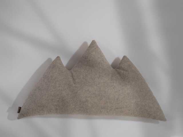 Little Mount Triglav Pillow Handmade Recycled Felt Mountain Cushion - Maxi Size - image 1