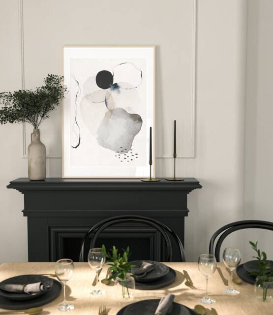 Abstract Print, Contemporary Art , Wall Home Decor Bedroom Minimal Neutral Beige, A5, A4, A3, A3+, A2 - image 1