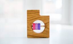 Utah State Wooden Baby Rattle Modern Organic Toy - thumbnail 1