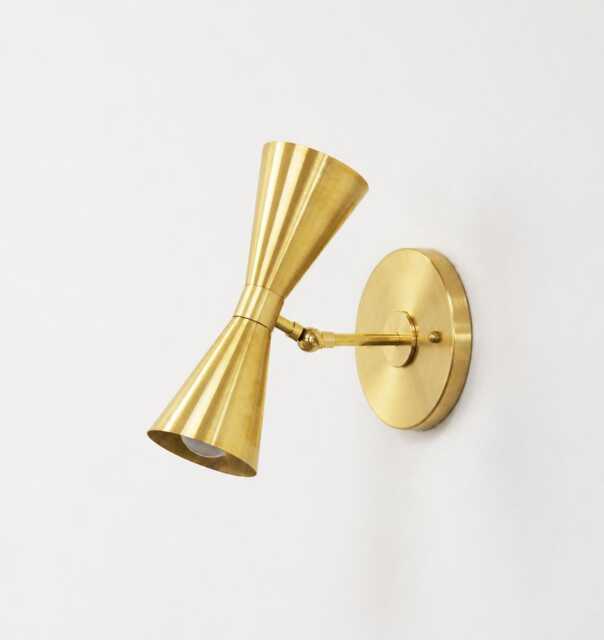 Brass Wall Sconce Light With, Modern Brass Light, Minimal Light, Ul Listed, No. S7026-10 - image 1