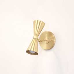 Brass Wall Sconce Light With, Modern Brass Light, Minimal Light, Ul Listed, No. S7026-10 - thumbnail 2