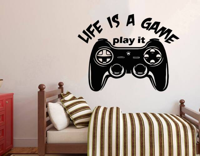 Gamer Wall Decal Video Game Controller, Gaming Room Decor 4001 - image 1