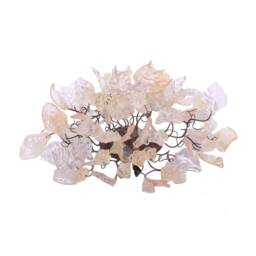 Modern Wall Sconce Light With Gold & Clear Flowers Leaves For Hall Living Room, Toilet - thumbnail 2