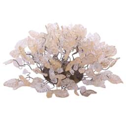 Modern Wall Sconce Light With Gold & Clear Flowers Leaves For Hall Living Room, Toilet - thumbnail 3