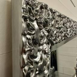 Metallic Silver Chrome Mirror Molton Effect Bevelled Wall Mirror - Choose Your Size Premium Wooden Frame Sovereign Fabulous Mirrors - thumbnail 3