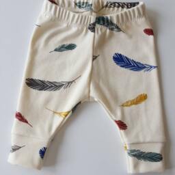 Feather Organic Swaddle Blanket & Newborn Hat Set. Leggings. Gender Neutral Take Home Baby Shower Gift. Photo Prop - thumbnail 2