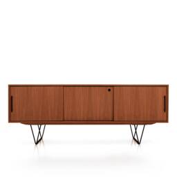 Mid-Century Sideboard, Dresser, Commode, Credenza Made Of Oak Vaneer - Teak Colour Livlo T-S04