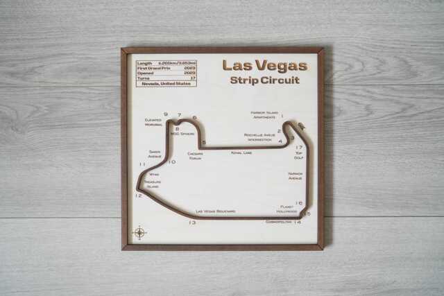 Las Vegas Strip Circuit , Grand Prix, F1 Race Track, Christmas Gift, Wall Decor, Present Fan - image 1