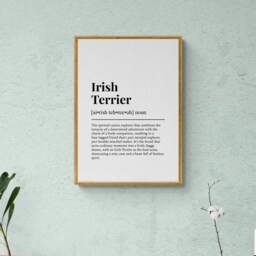 Irish Terrier Funny Definition Dog Wall Art Print - thumbnail 3